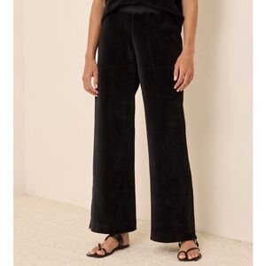 Pact velour wide leg pants.
